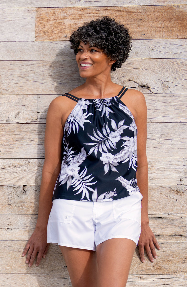 Tropic Paradise High Neck Underwire Tankini Top MAXINE OF HOLLYWOOD