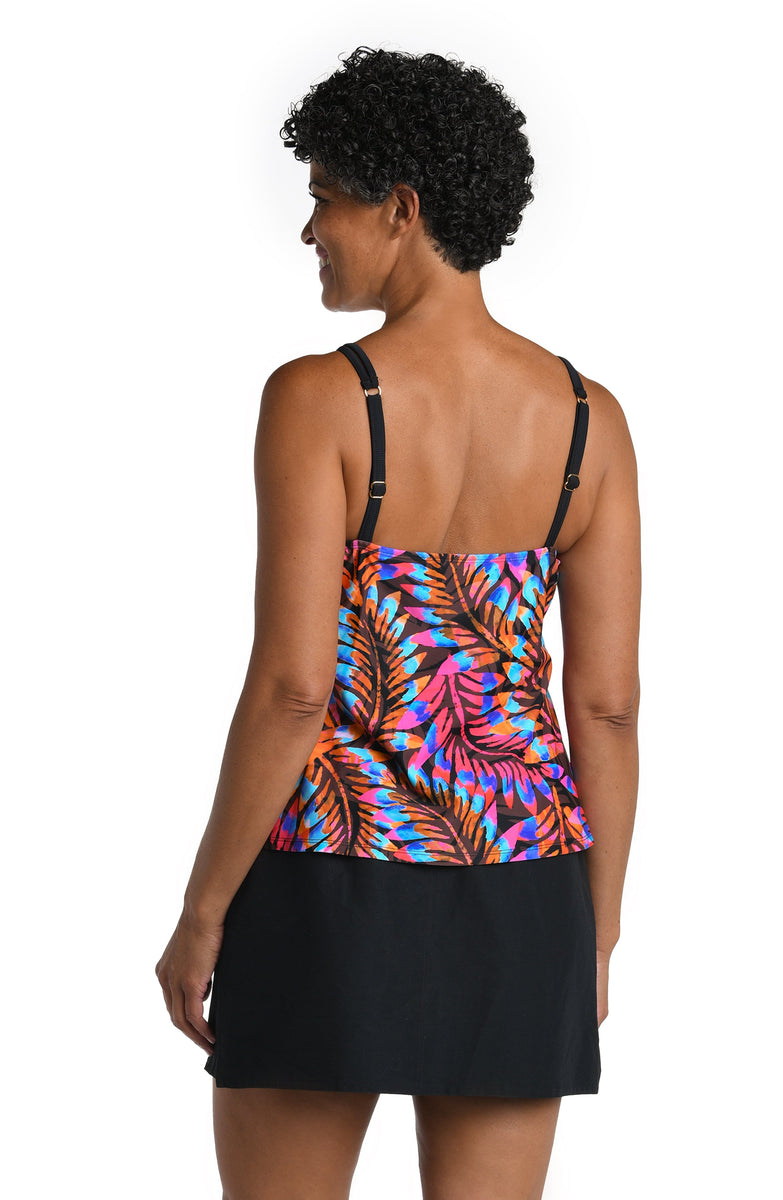 Jungle Palm High Neck Underwire Tankini Top MAXINE OF HOLLYWOOD