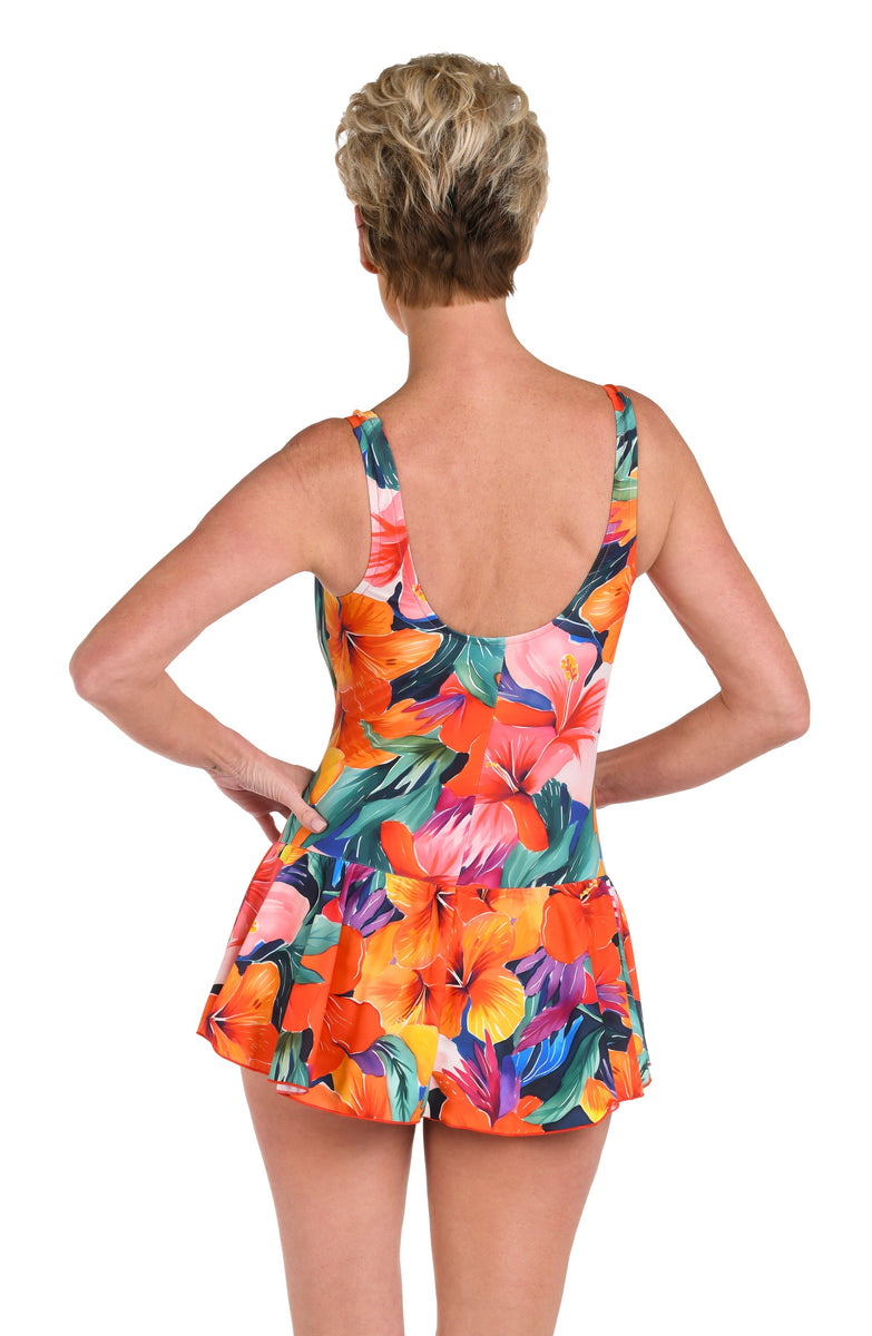 Women's Half Zip Swim Dress Cover Up | 