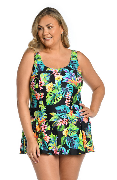 Plus Size Swim Dresses  Maxine Swimwear – MAXINE OF HOLLYWOOD