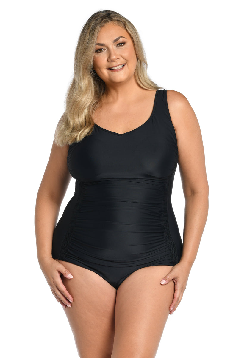 Island Greenery Spa Shirred Front Girl Leg One Piece