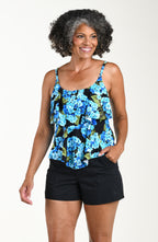 Chantilly Blooms Two Tiered Tankini Top - Final Sale