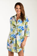 Island Serenity Button Down Tunic (Plus Size)