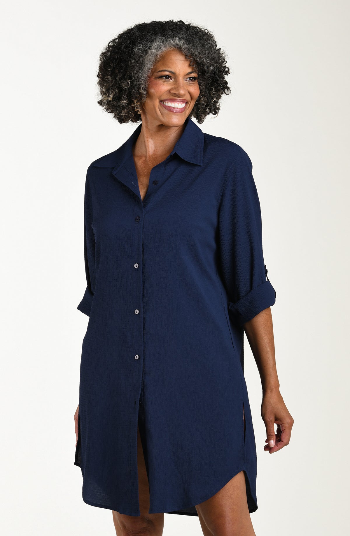 Maxine Of Hollywood Woven Covers Tunic - Indigo