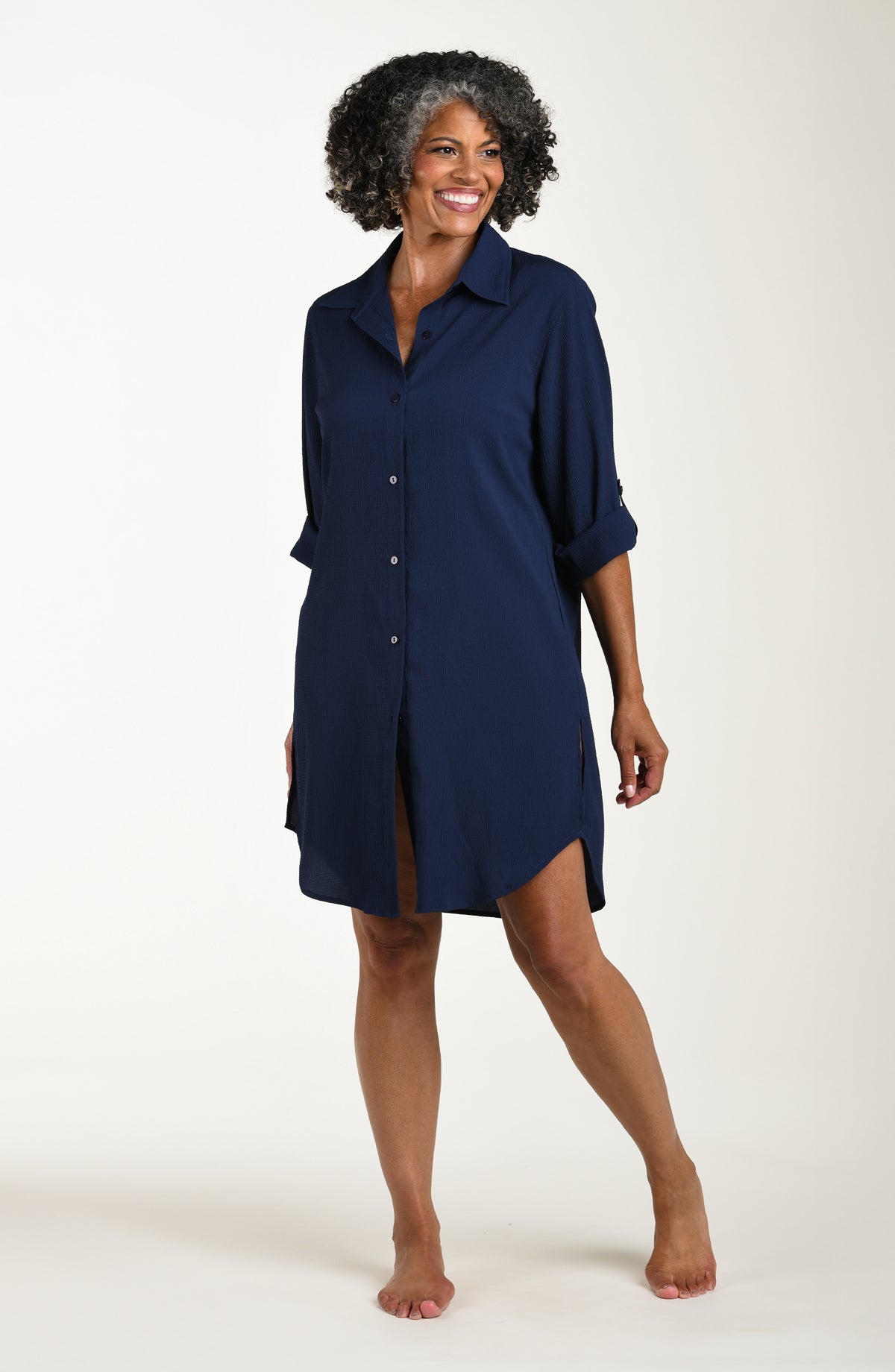 Maxine Of Hollywood Woven Covers Tunic - Indigo
