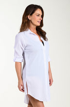 Maxine Of Hollywood Woven Covers Tunic - White