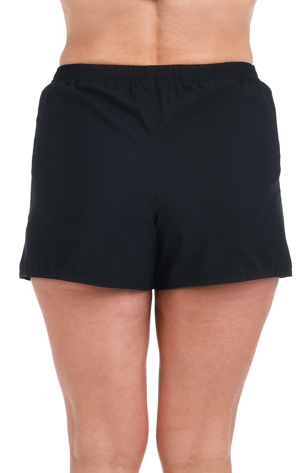 Maxine Of Hollywood Woven Solids Swim Board Short - Black