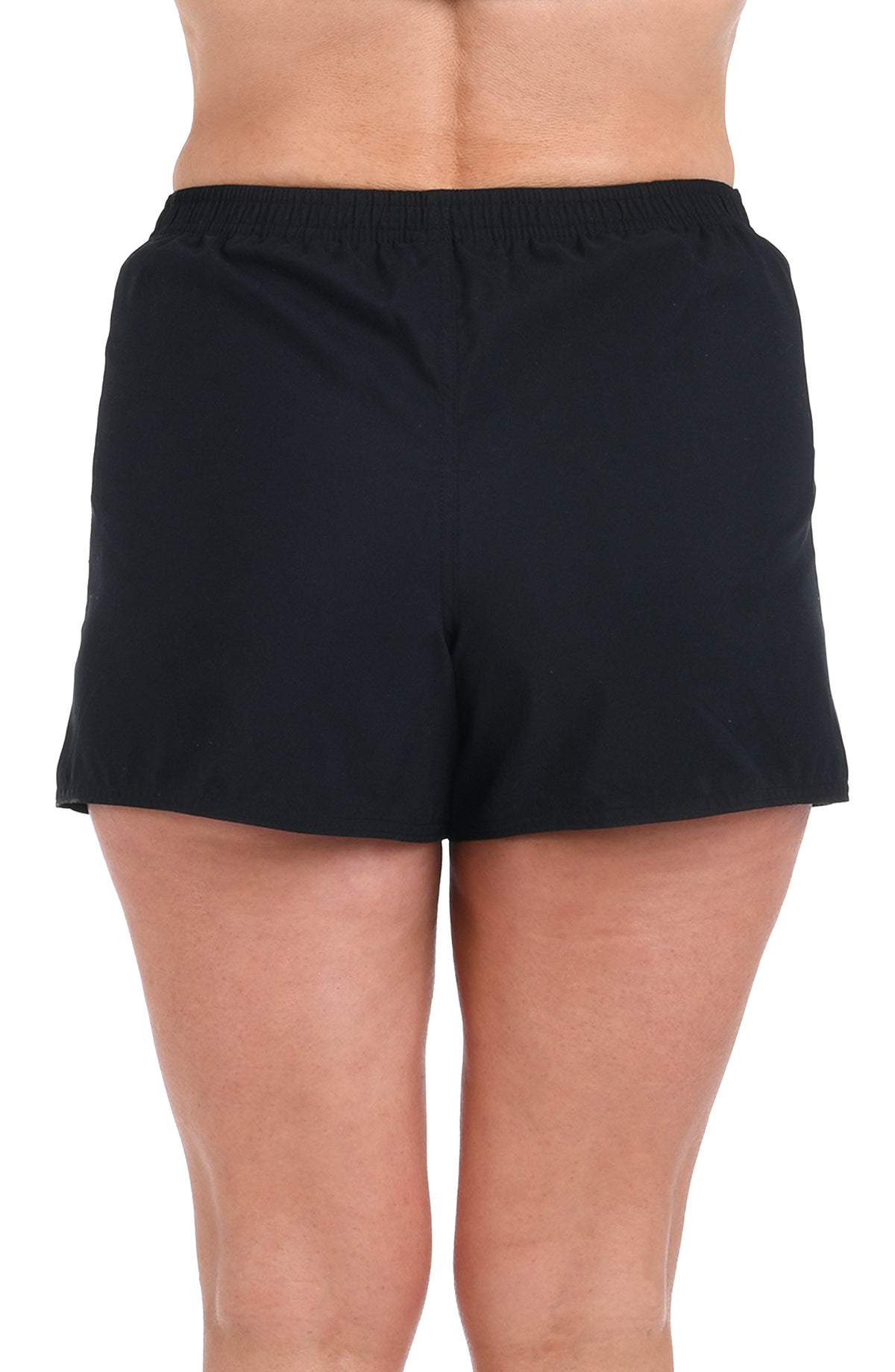 Maxine Of Hollywood Woven Solids Swim Board Short - Black