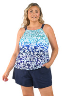 Into The Lagoon High Neck Tankini (Plus Size)