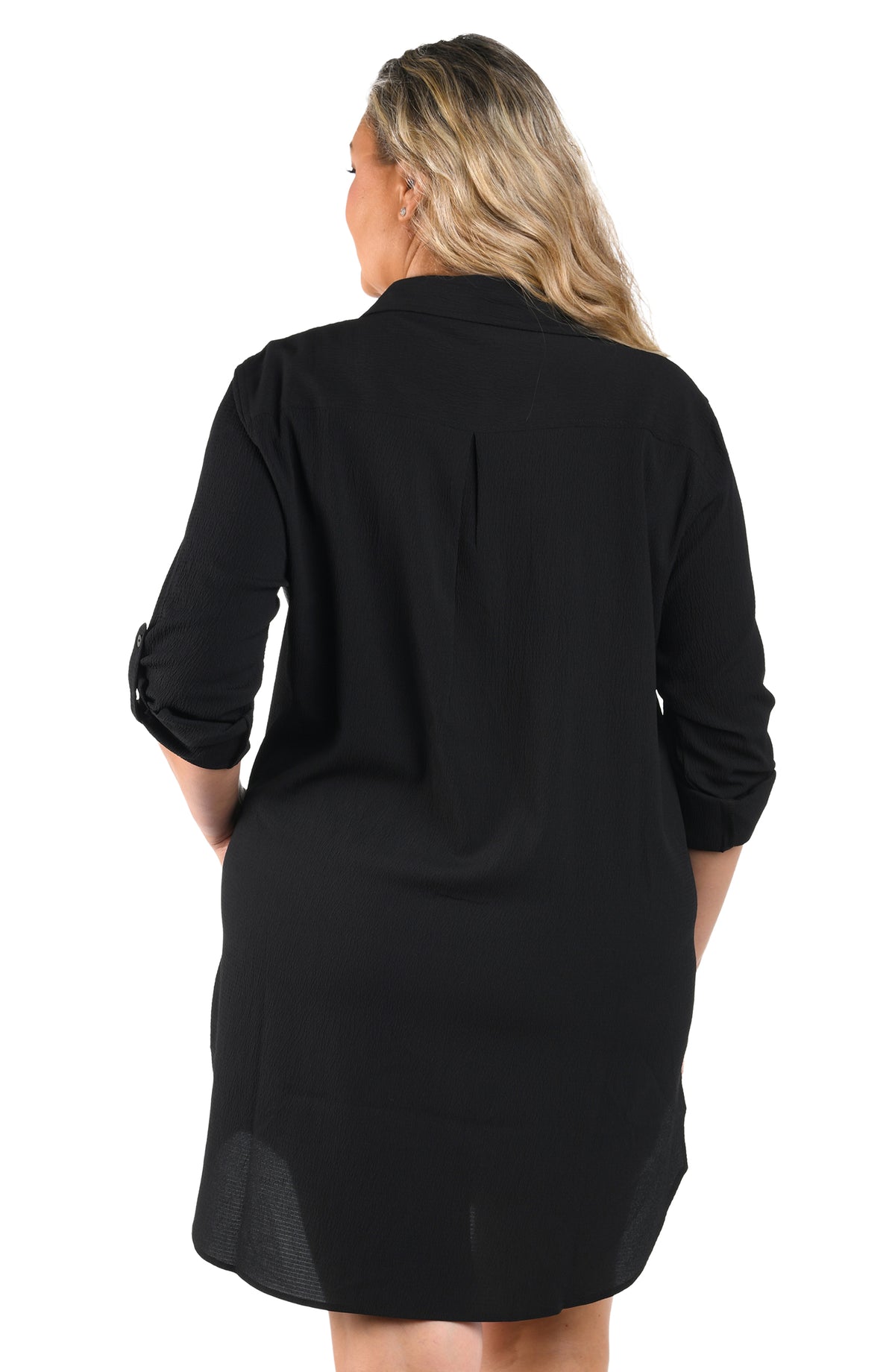Maxine Of Hollywood Woven Covers Tunic - Black