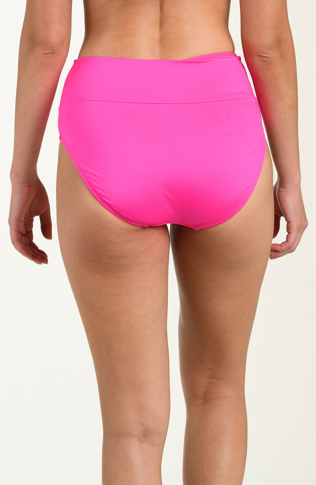 24th & Ocean Solids High Waist Bottom - Hot Pink