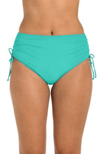 24th & Ocean Solids Adjustable Hipster Bottom - Aquamarine