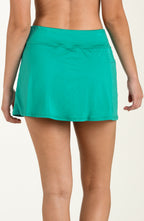 24th & Ocean Solids Swim Skort - Emerald