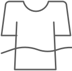 T-Shirt icon in gray outline
