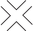 X icon in gray outline