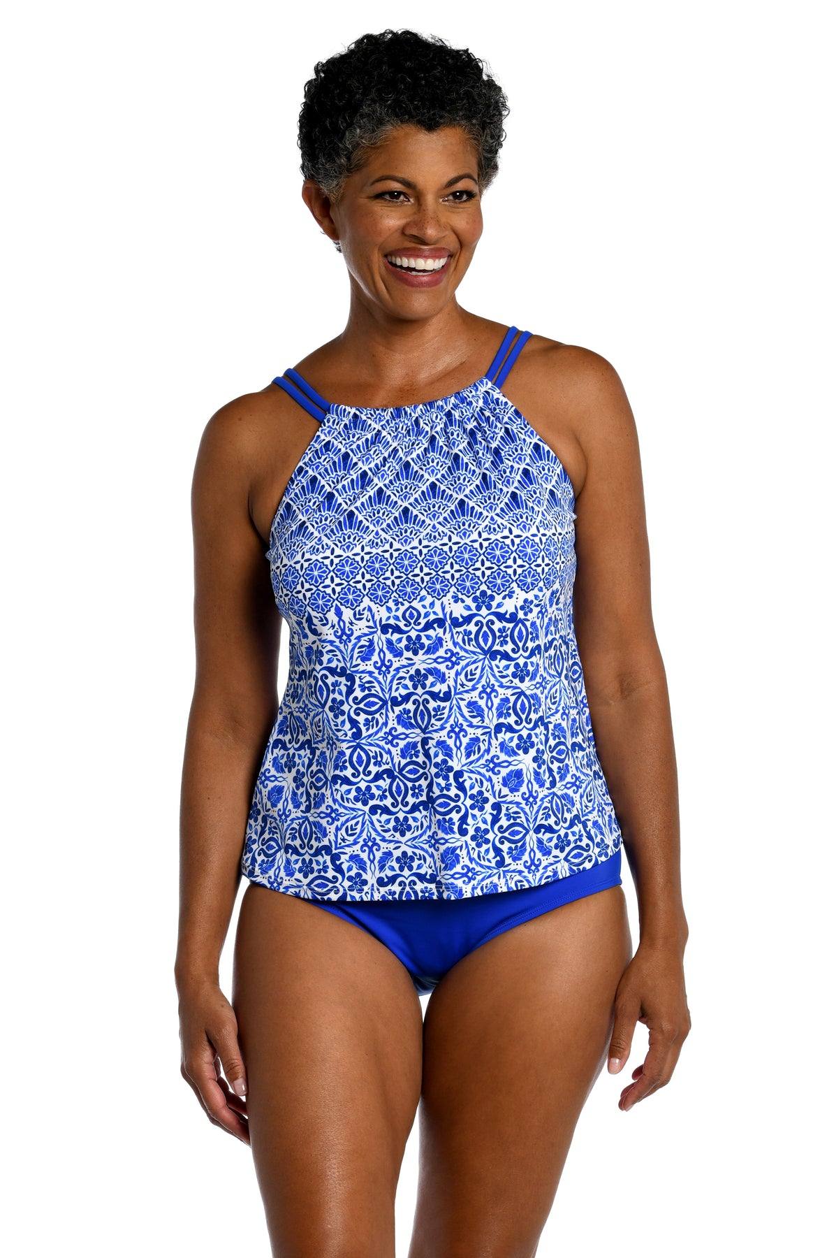 Grecian Tile High Neck Underwire Tankini Top – MAXINE OF HOLLYWOOD